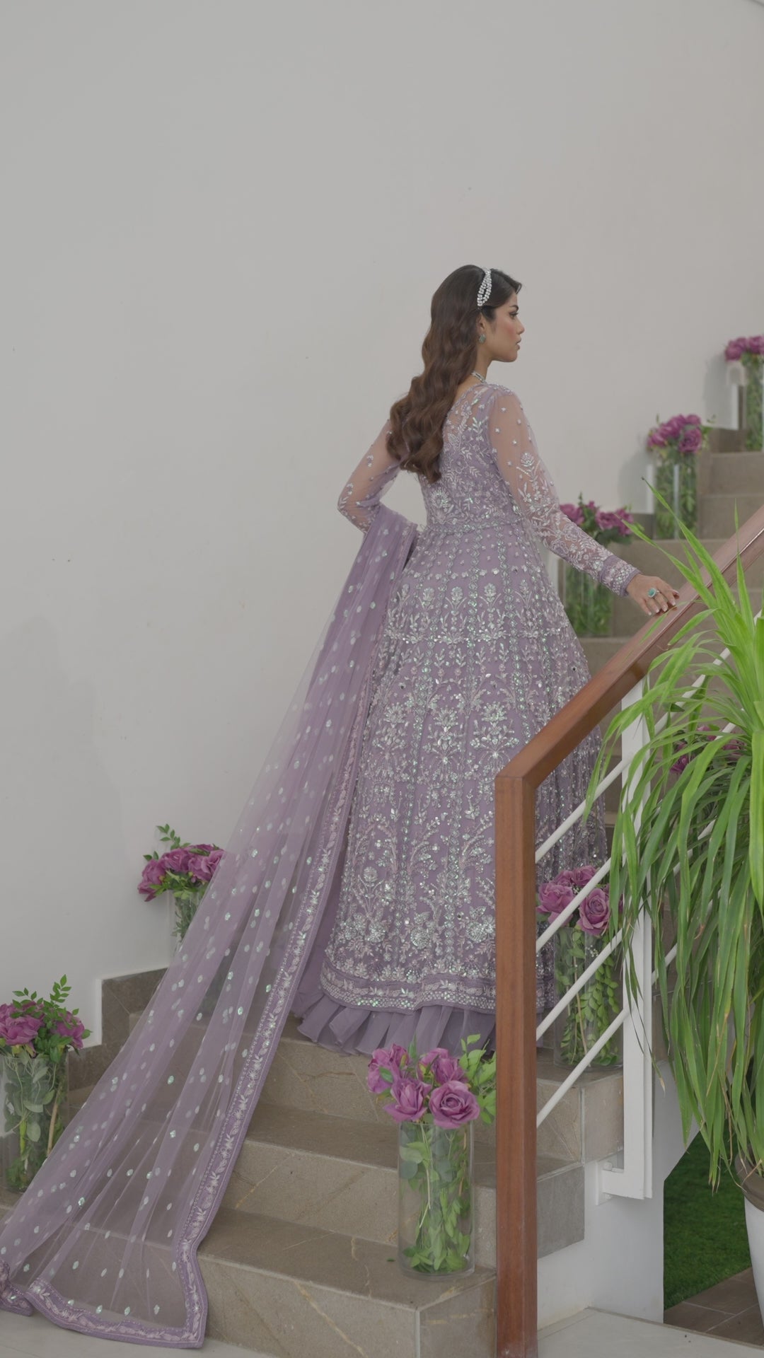 Gulal | Unstitched Embroidered and sequined net jaal with Raw Silk | Zeva-GL-LP-24V2-34