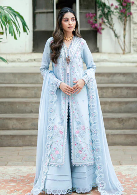 Qalamkar | 3 Piece Unstitched Embroidered Lawn | SB#04 - Zarish