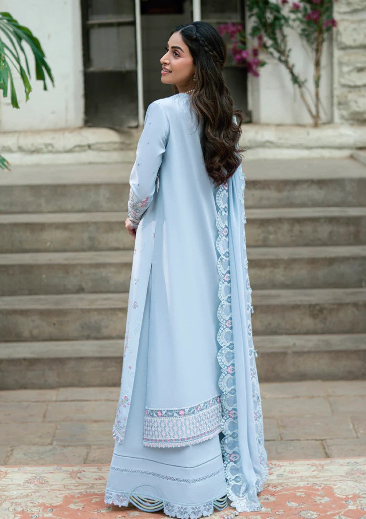 Qalamkar | 3 Piece Unstitched Embroidered Lawn | SB#04 - Zarish