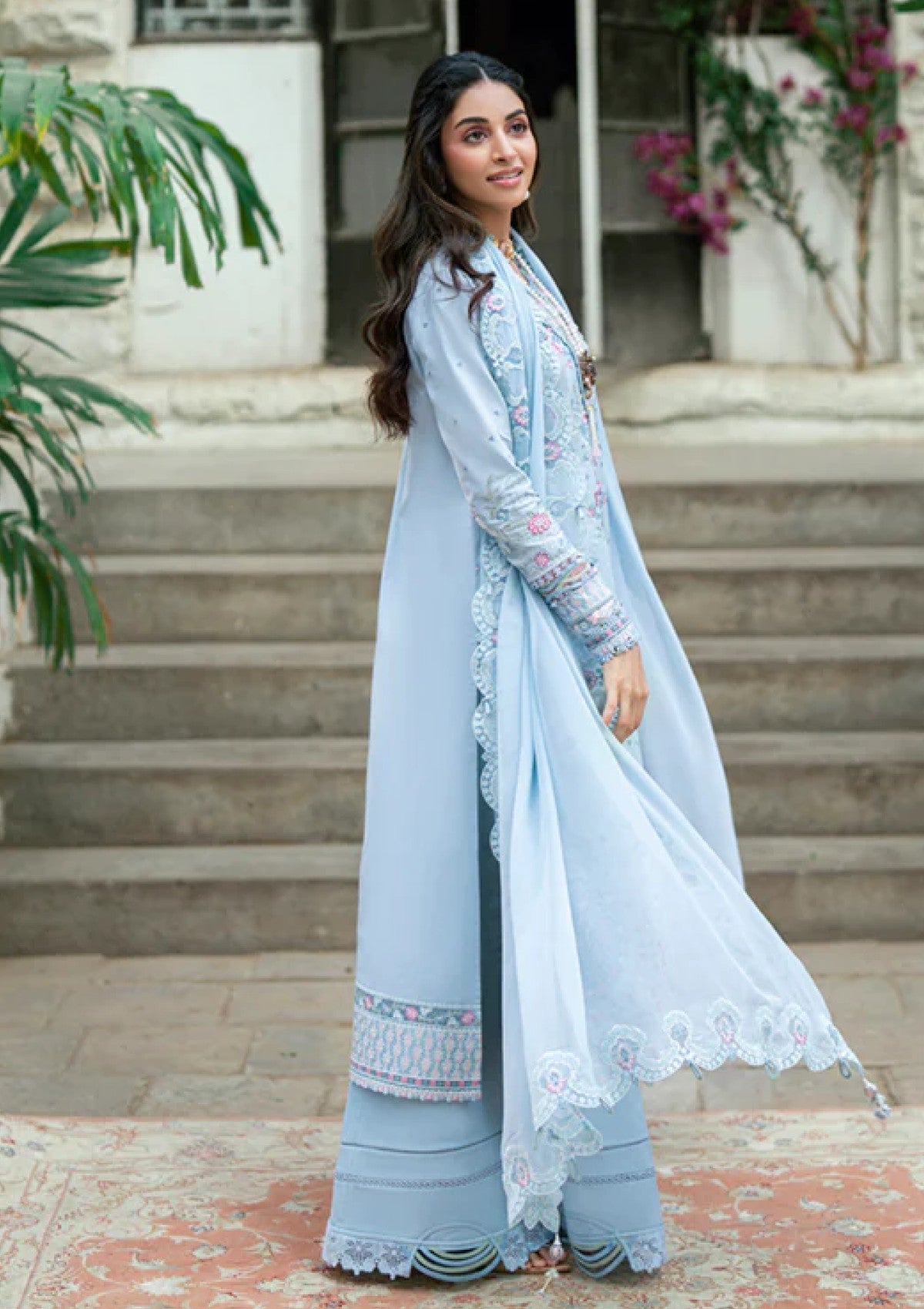 Qalamkar | 3 Piece Unstitched Embroidered Lawn | SB#04 - Zarish