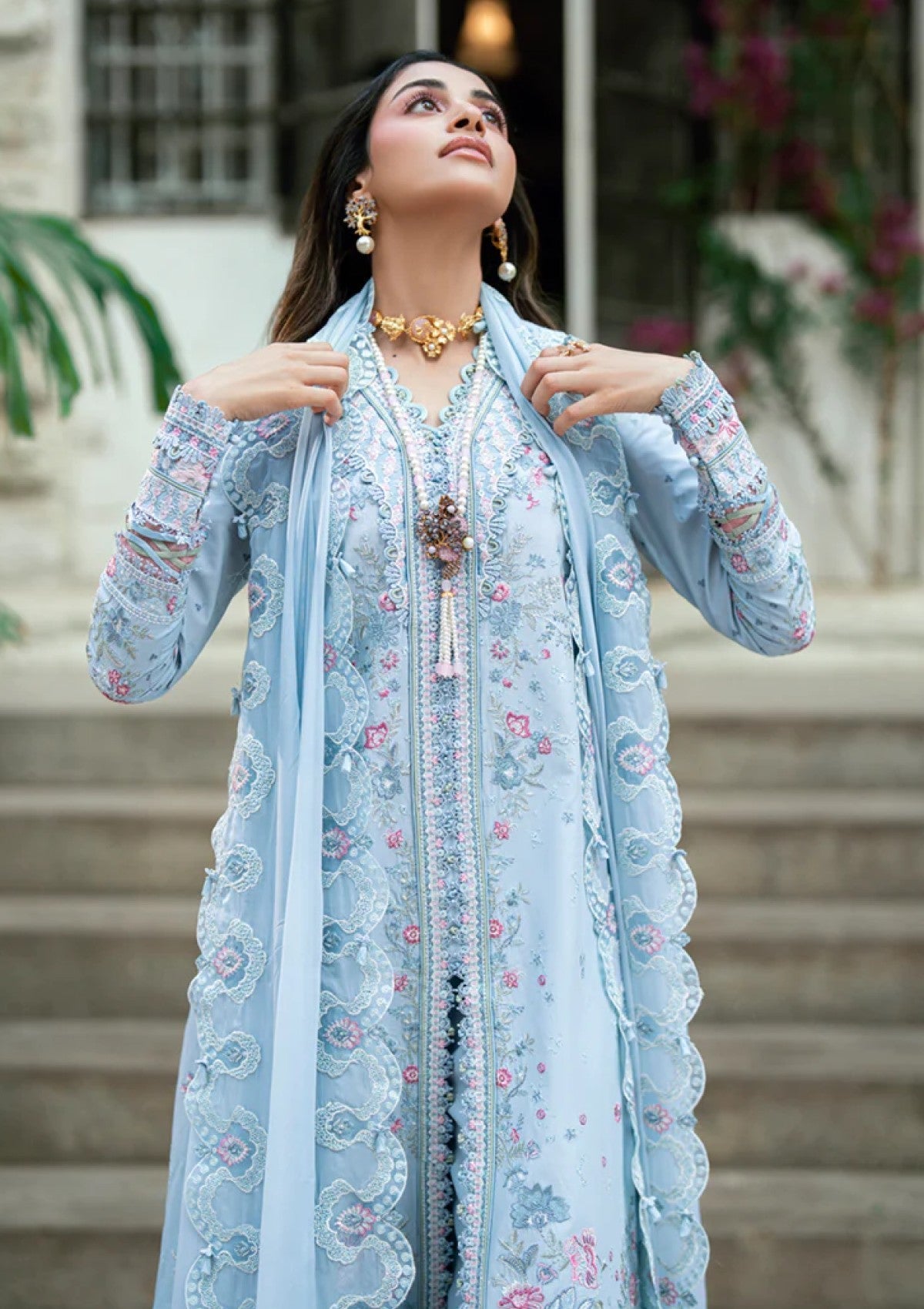 Qalamkar | 3 Piece Unstitched Embroidered Lawn | SB#04 - Zarish