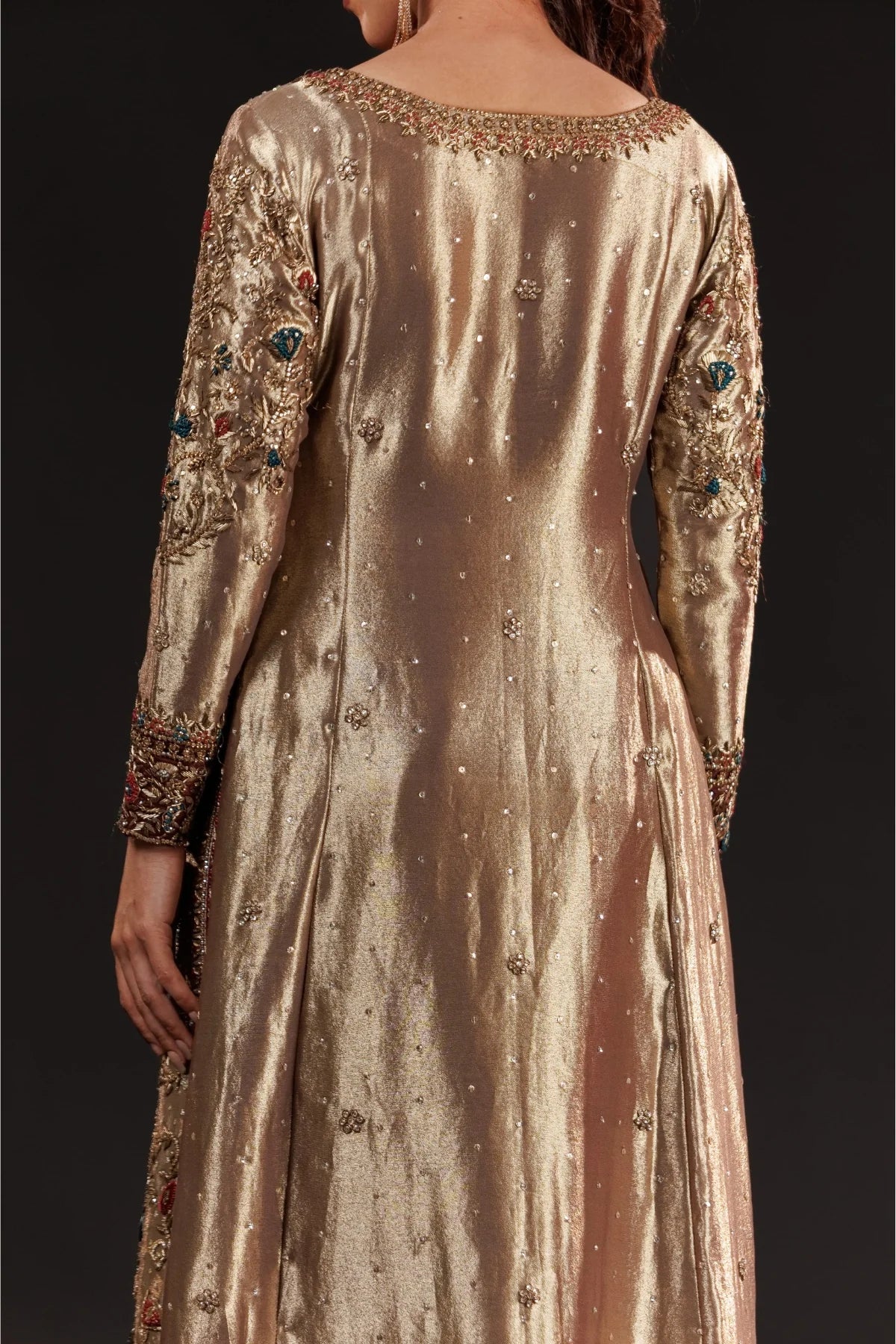 Usama | 3 Piece Unstitched Embroidered Silk | Gilded Mosaic