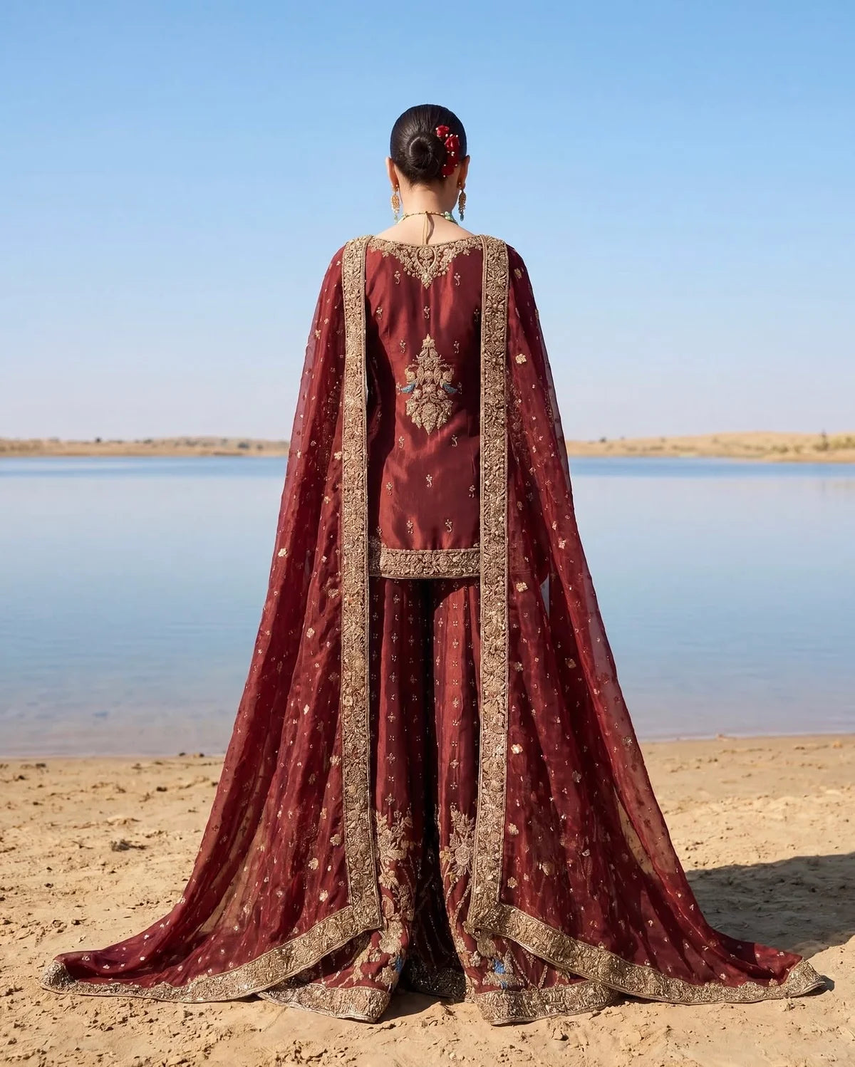 Ahmad Sultan | 3 Piece Unstitched Embroidered Tussle Silk | Aethel