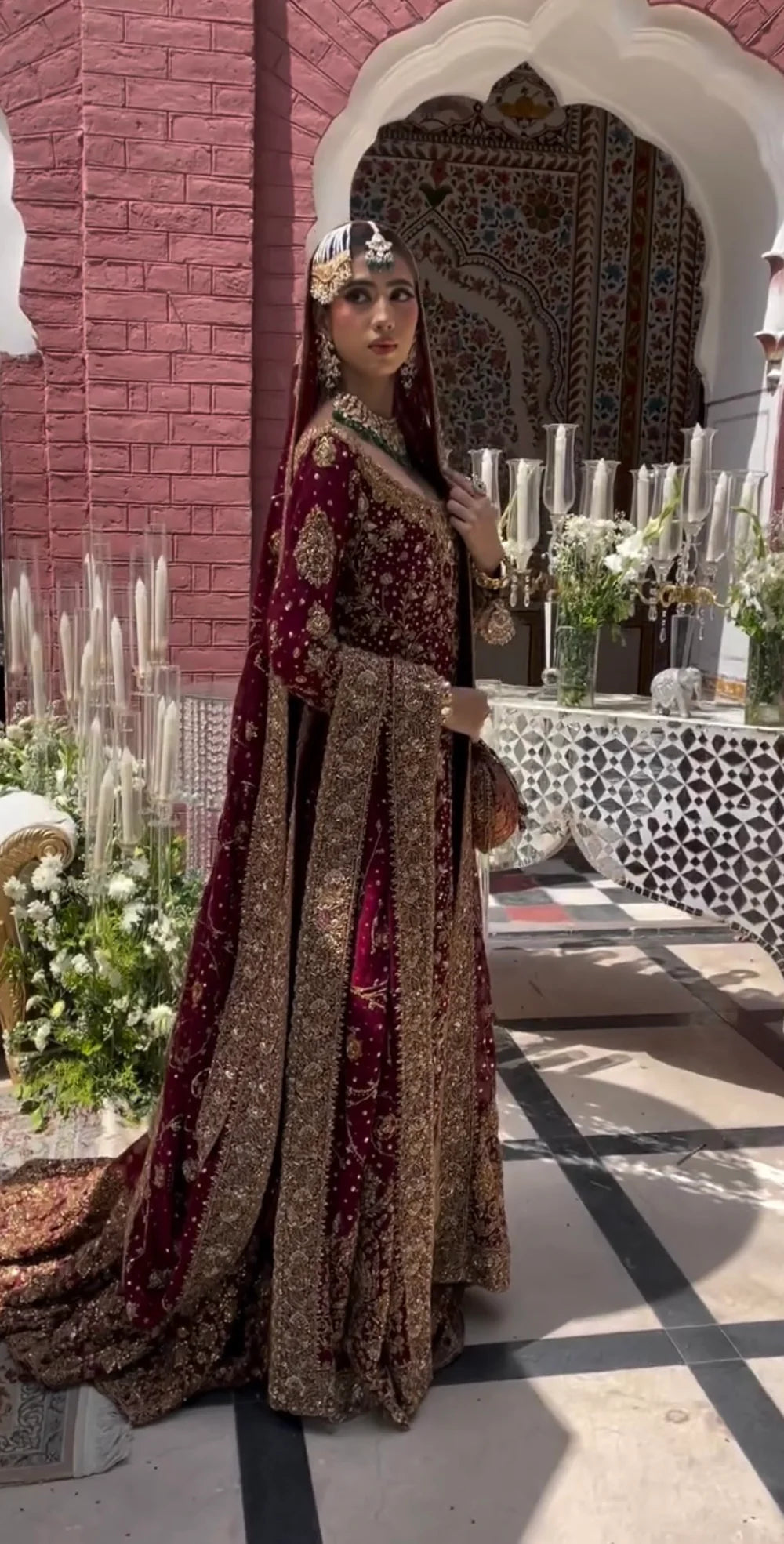 Haris Shakeel | 3 Piece Unstitched Embroidered Bridal Dress | Ishq Series Bridal ensemble