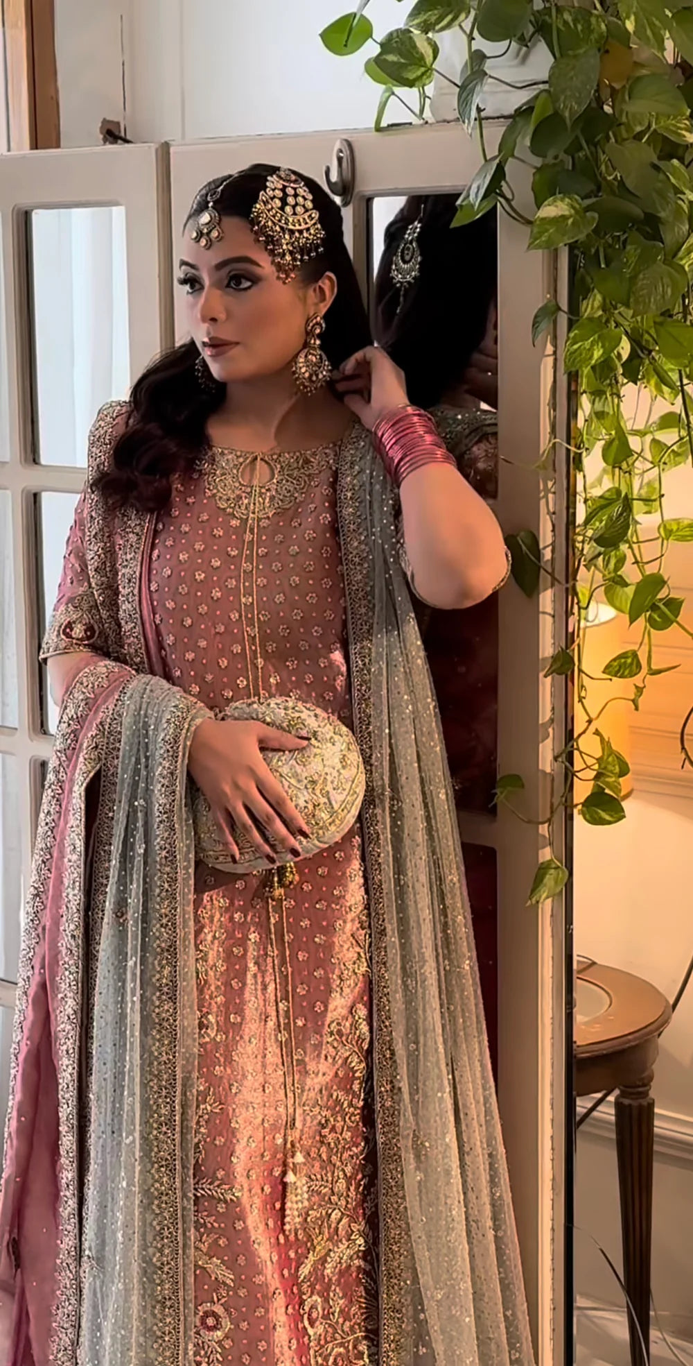Haris Shakeel | 3 Piece Unstitched Embroidered Tissue Zari Fabric | Iqra