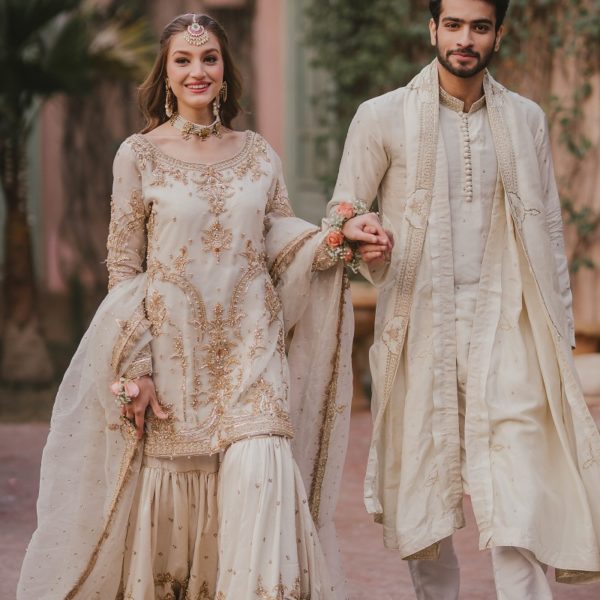 Maha Wajahat | 3 Piece Unstitched Embroidered Organza | Zohra