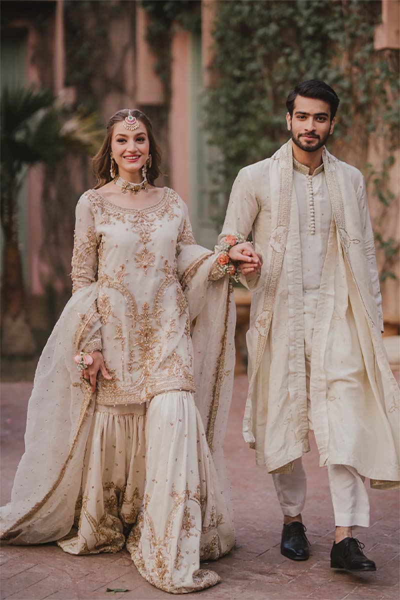 Maha Wajahat | 3 Piece Unstitched Embroidered Organza | Zohra