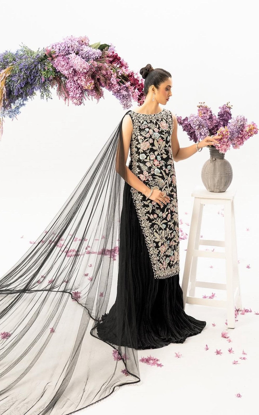 Ahmed Sultan | 3 Piece Unstitched Embroidered Raw Silk | Celine