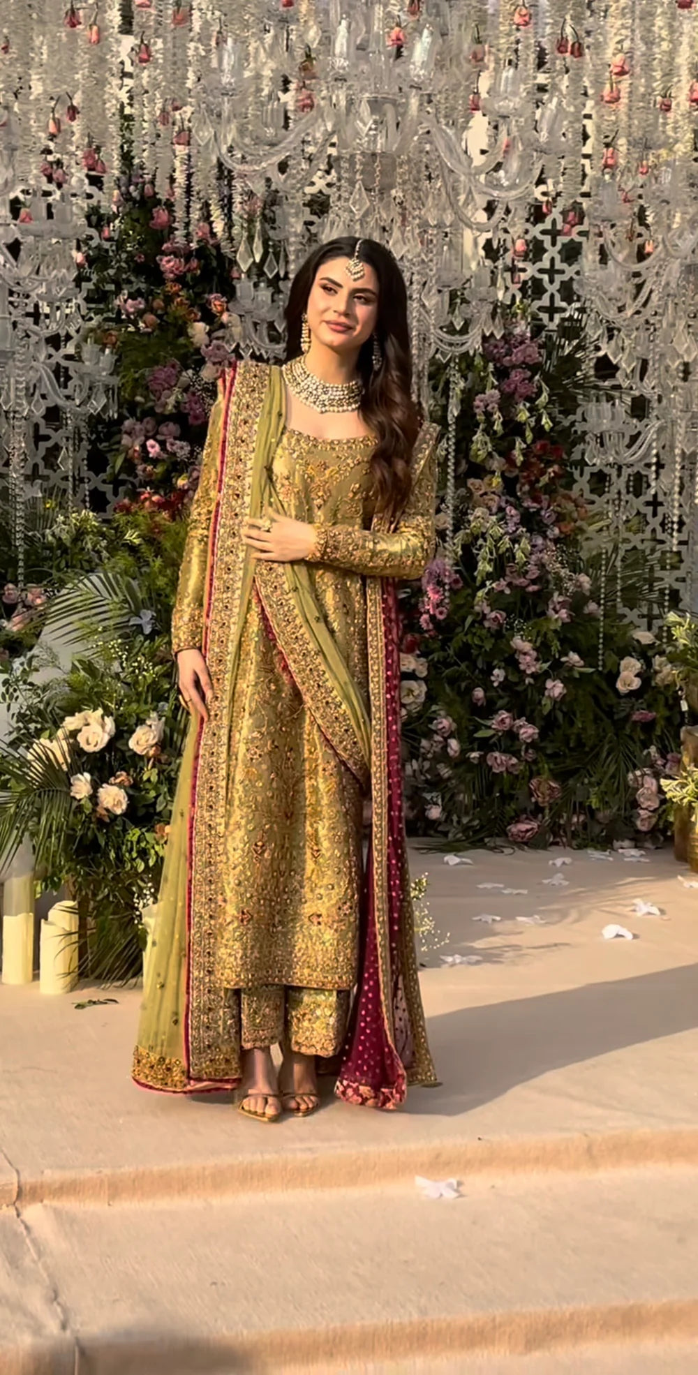 Haris Shakeel | 3 Piece Unstitched Embroidered Zari Net | Pistachio