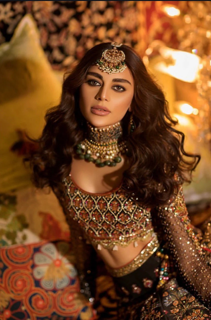 Nomi Ansari | 3 Piece Unstitched Embroidered Bridal Dress | N-713