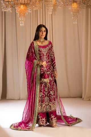 Tabya | 3 Piece Unstitched Sheesha silk with hand work | Tabeer