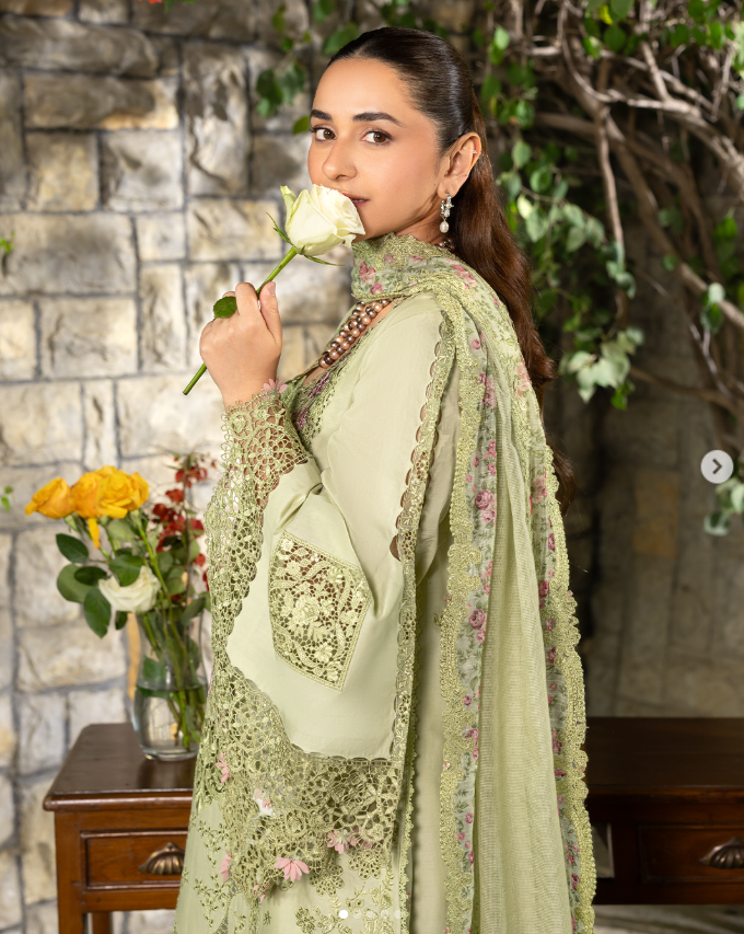 Elaf | 3 Piece Unstitched Embroidered Lawn | EL-26 Spanish Muse