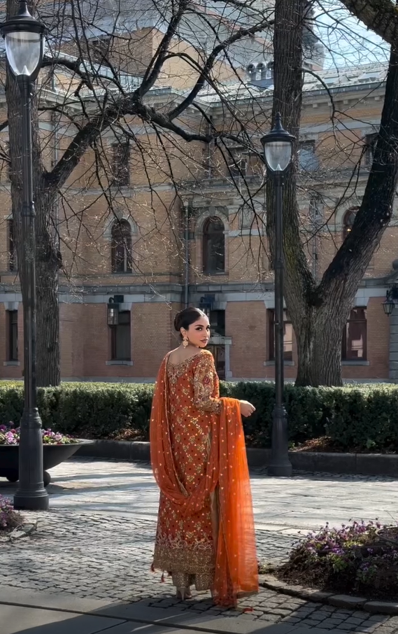 Haris Shakeel | 3 Piece Unstitched Embroidered Silk | Sana