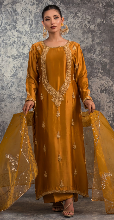 Sehrish Nadeem | 3 Piece Unstitched Embroidered Tussle Silk | Miral