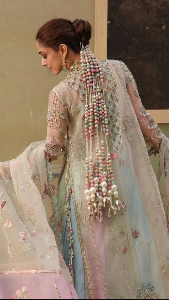 Crimson | 3 Piece Unstitched Embroidered Chiffon | CW26-D7 RANGOLI