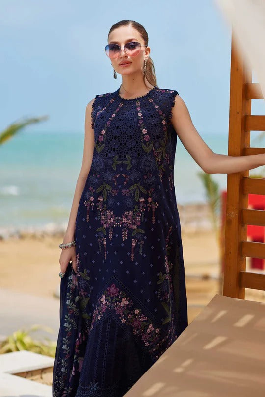 Maria B. | 3 Piece Unstitched Embroidered Lawn Suit | D-25-10