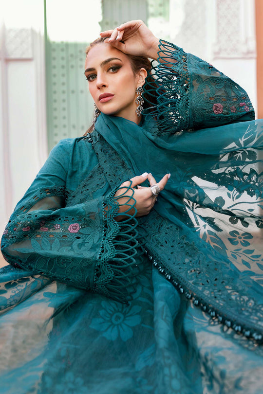 Maria B. | 3 Piece Unstitched Embroidered Dobby Lawn Suit | D-2513-B