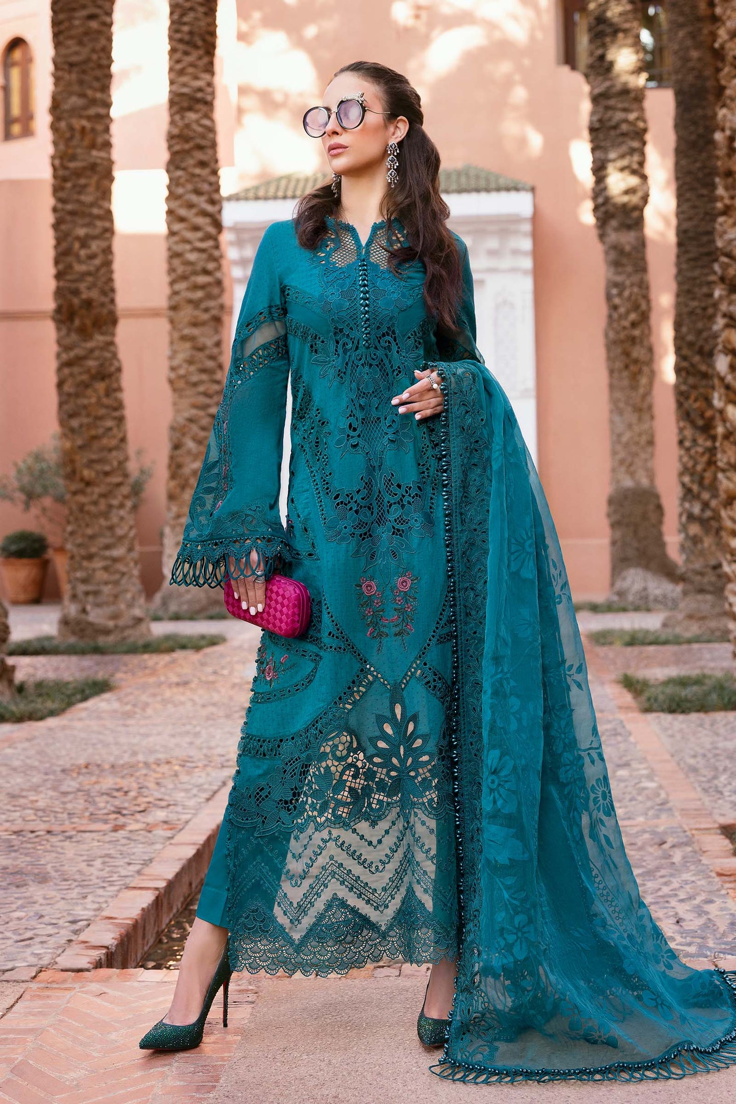 Maria B. | 3 Piece Unstitched Embroidered Dobby Lawn Suit | D-2513-B