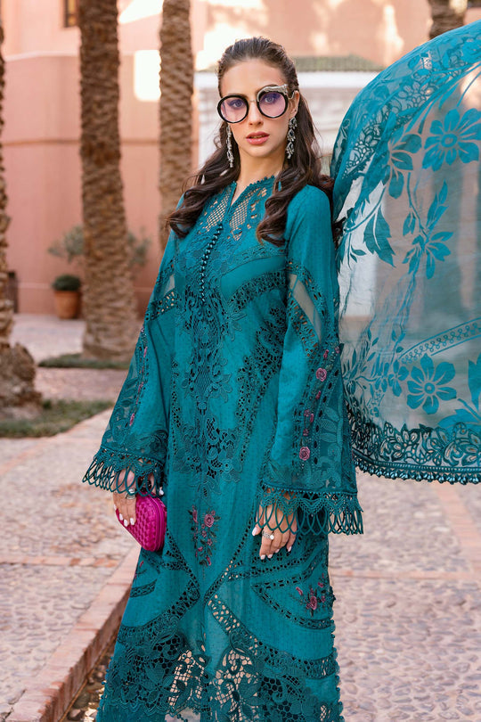 Maria B. | 3 Piece Unstitched Embroidered Dobby Lawn Suit | D-2513-B