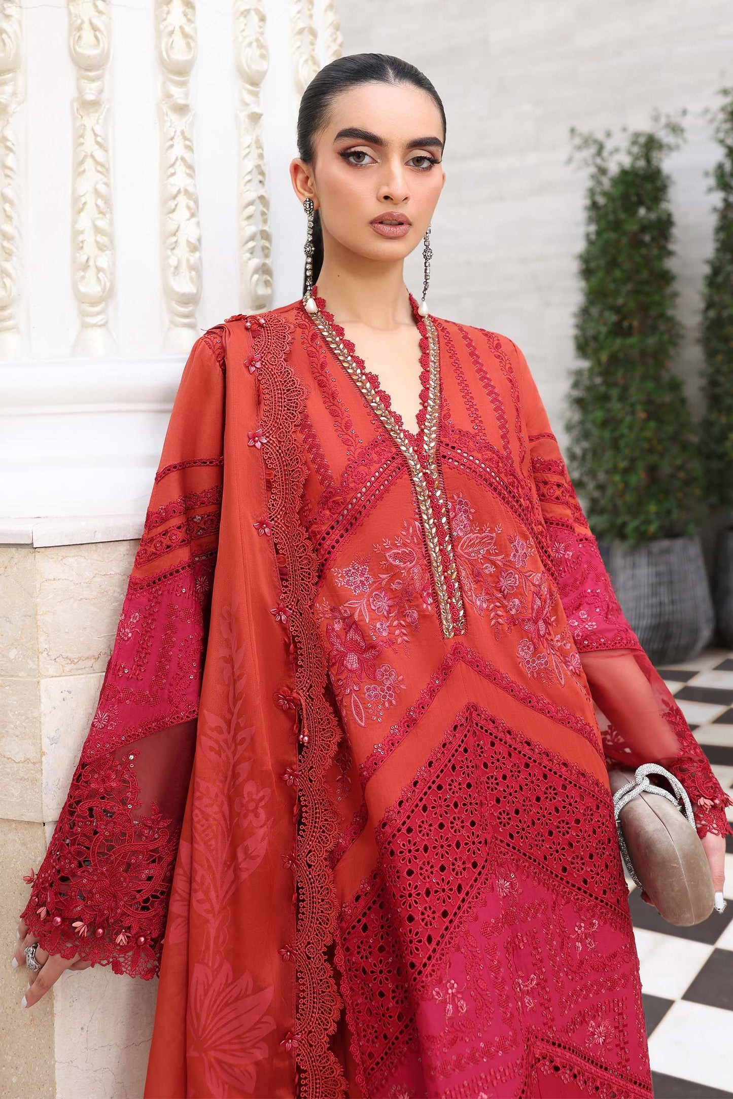 Maria B. | 3 Piece Unstitched Embroidered Lawn Suit | EL-26-13