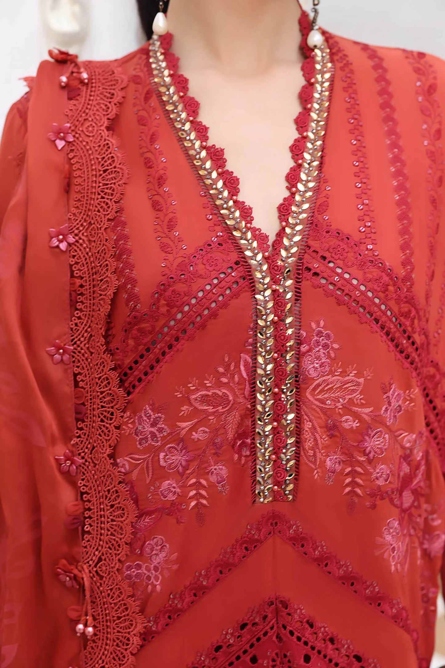 Maria B. | 3 Piece Unstitched Embroidered Lawn Suit | EL-26-13