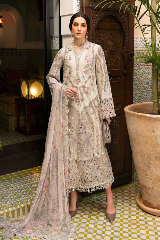 Maria B. | 3 Piece Unstitched Embroidered Lawn Suit | D-2514-B