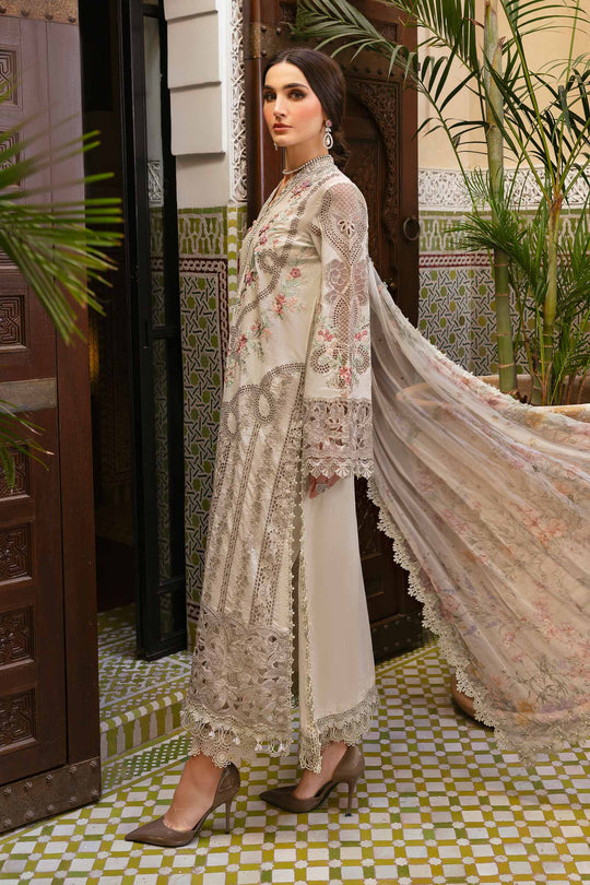 Maria B. | 3 Piece Unstitched Embroidered Lawn Suit | D-2514-B