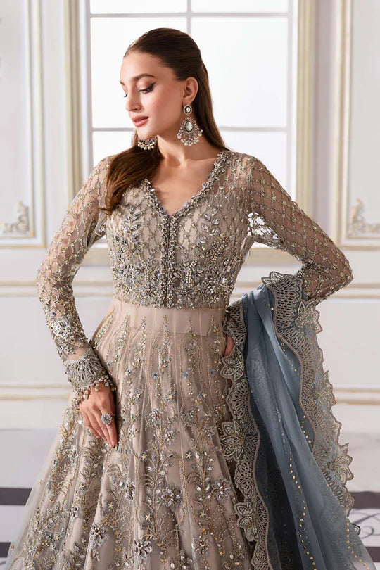 Maria B. | 3 Piece Unstitched Embroidered Net Suit | BD-3002