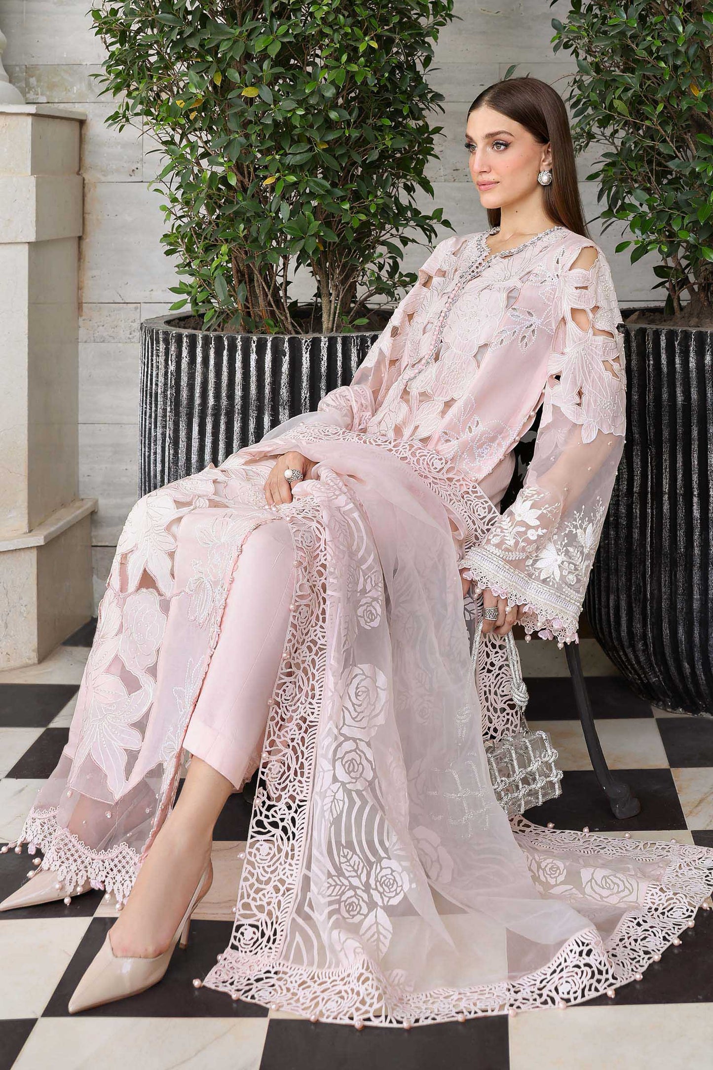 Maria B. | 3 Piece Unstitched Embroidered Lawn Suit | EL-26-02-Default