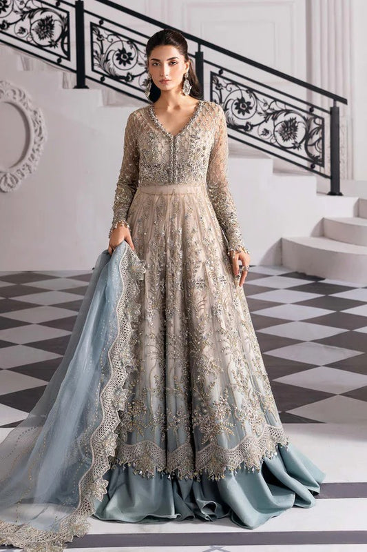 Maria B. | 3 Piece Unstitched Embroidered Net Suit | BD-3002