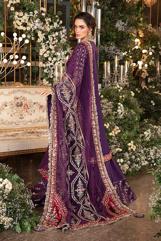 Maria B. | 3 Piece Unstitched Embroidered Raw Silk Suit | BD-2903