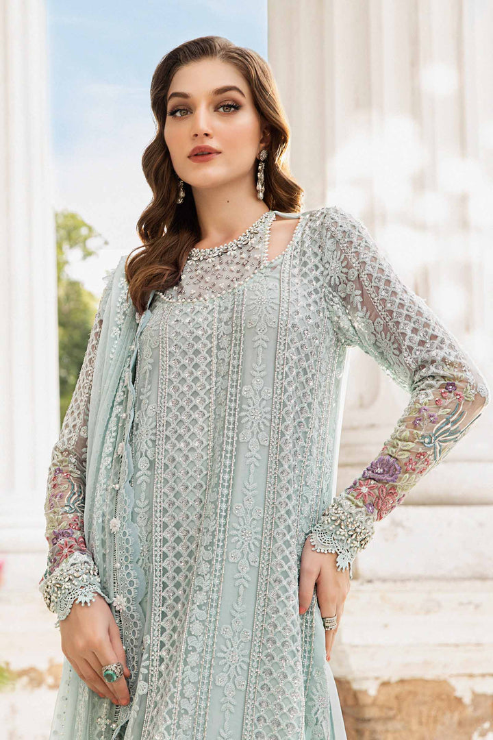 Maria B. | Unstitched Embroidered Chiffon Suit | MPC-24-103 | D3