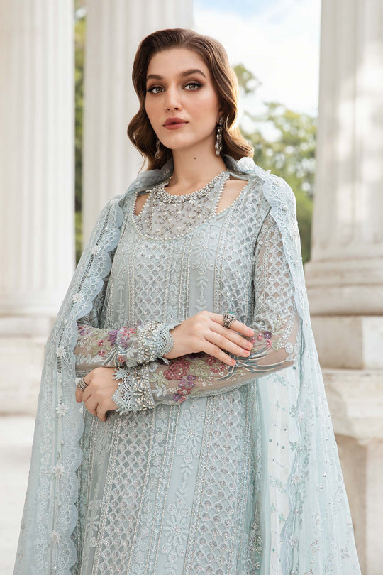 Maria B. | Unstitched Embroidered Chiffon Suit | MPC-24-103 | D3
