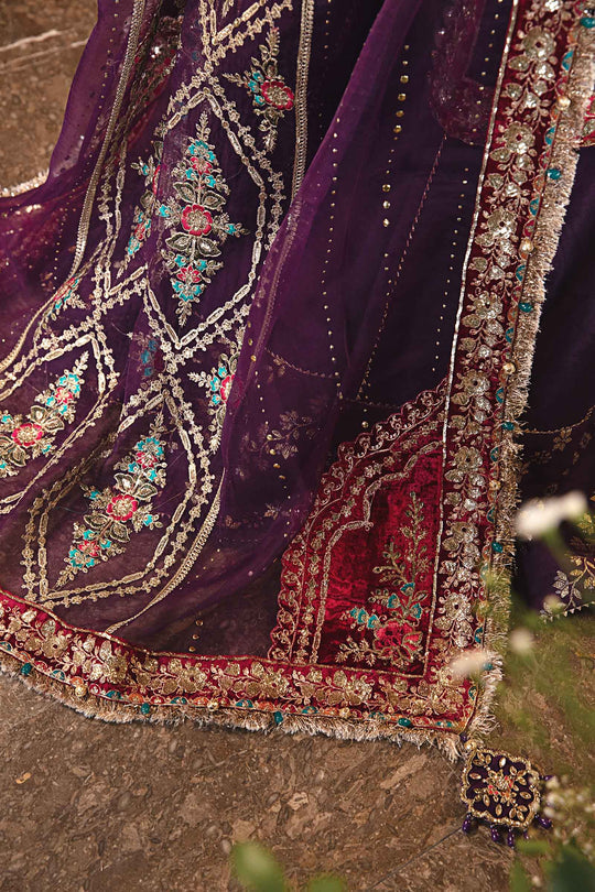 Maria B. | 3 Piece Unstitched Embroidered Raw Silk Suit | BD-2903