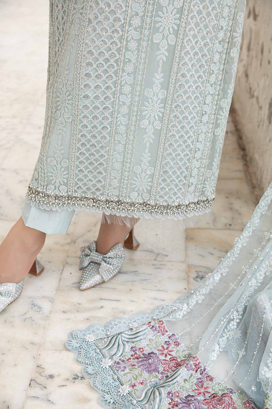 Maria B. | Unstitched Embroidered Chiffon Suit | MPC-24-103 | D3