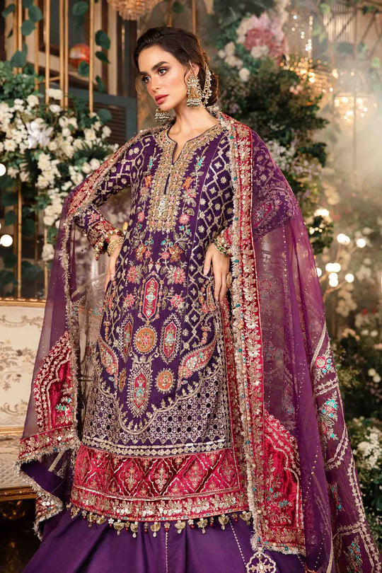 Maria B. | 3 Piece Unstitched Embroidered Raw Silk Suit | BD-2903