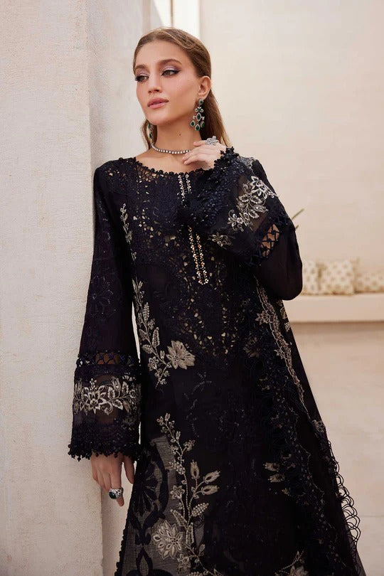 Maria B. | 3 Piece Unstitched Embroidered Paper Cotton Suit | D-25-03