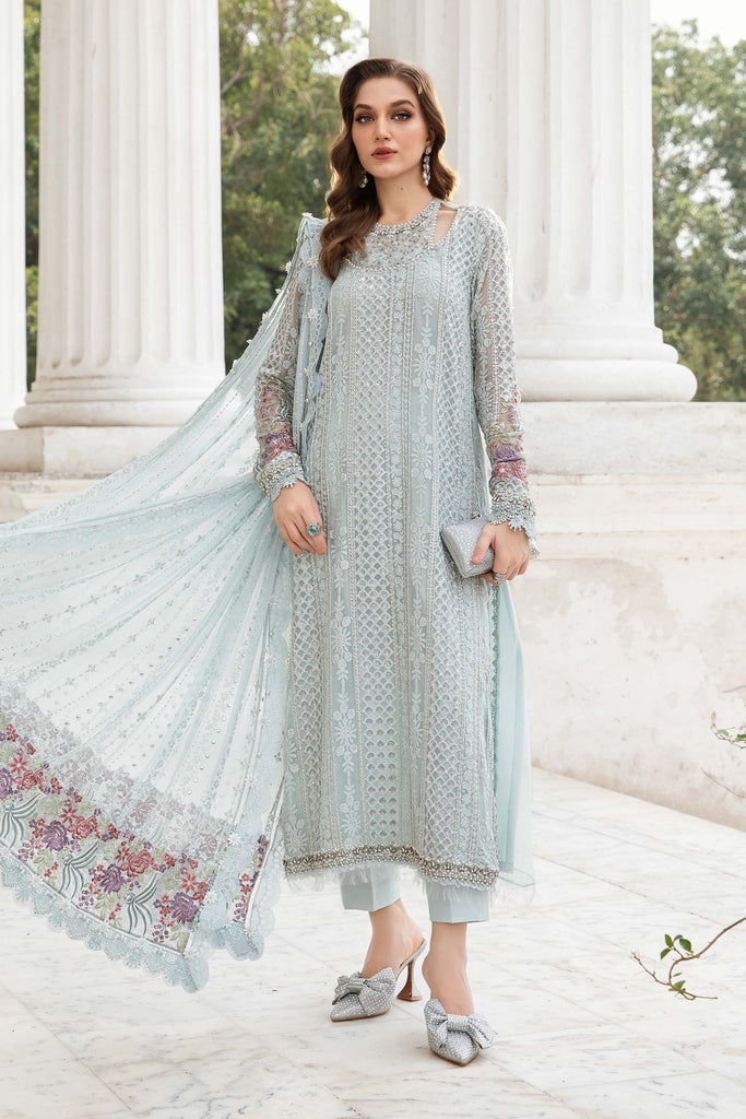 Maria B. | Unstitched Embroidered Chiffon Suit | MPC-24-103 | D3