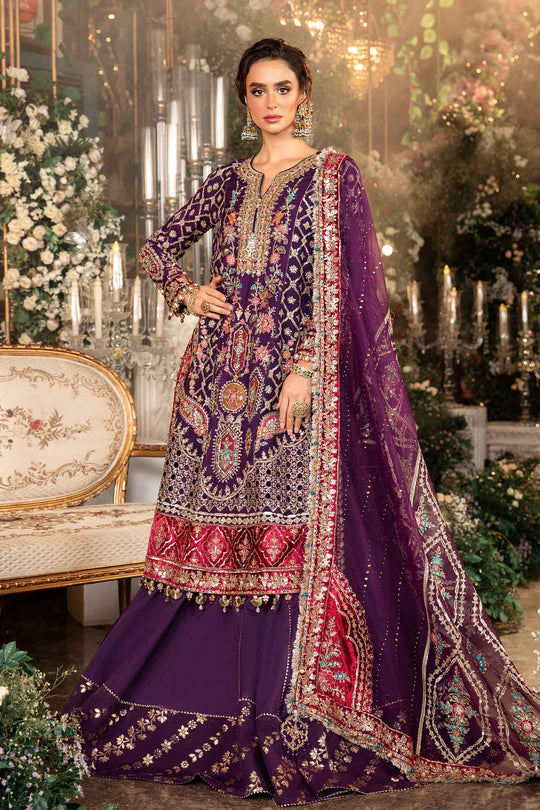 Maria B. | 3 Piece Unstitched Embroidered Raw Silk Suit | BD-2903