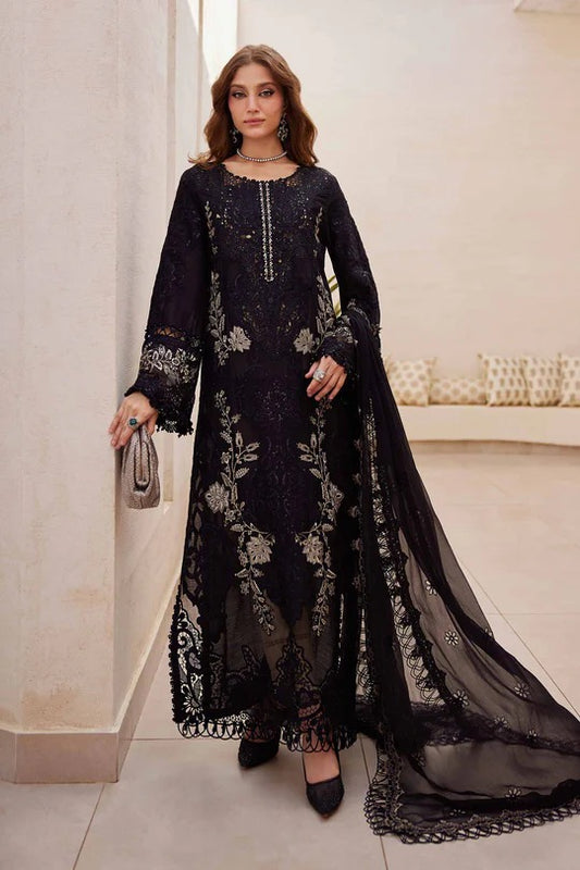 Maria B. | 3 Piece Unstitched Embroidered Paper Cotton Suit | D-25-03