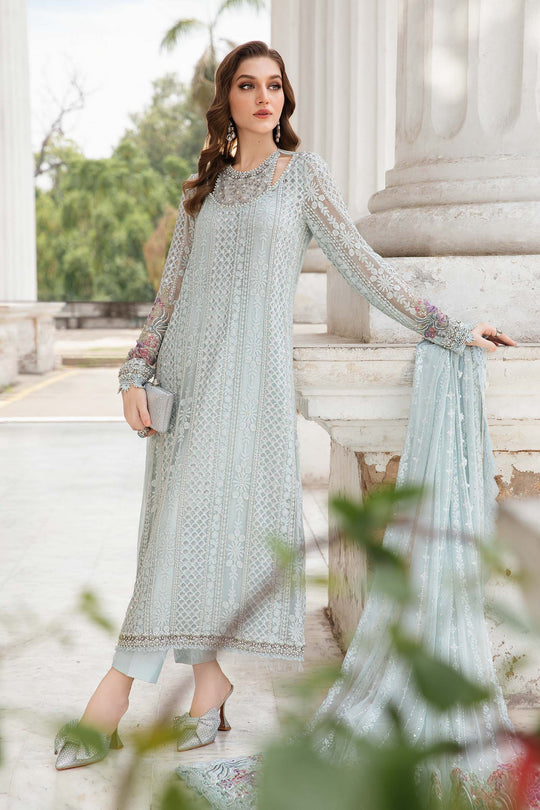 Maria B. | Unstitched Embroidered Chiffon Suit | MPC-24-103 | D3