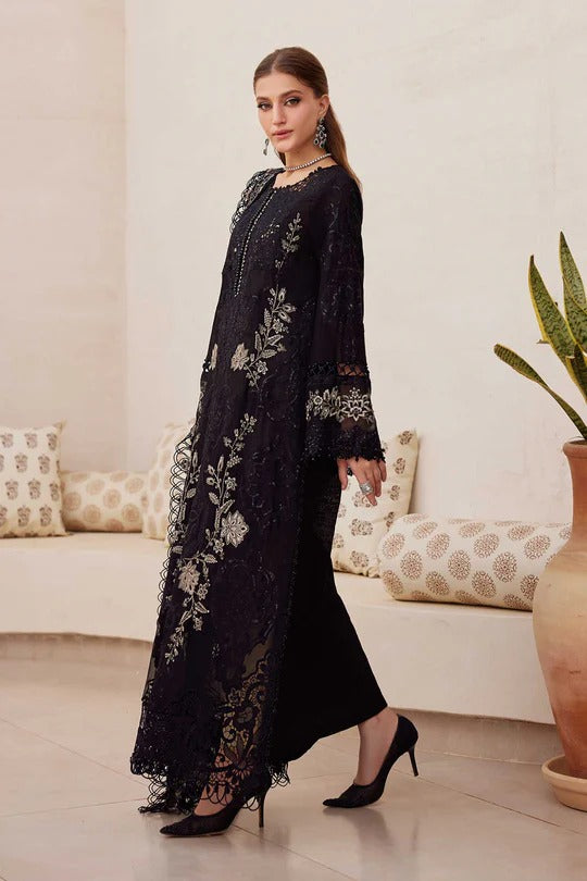 Maria B. | 3 Piece Unstitched Embroidered Paper Cotton Suit | D-25-03