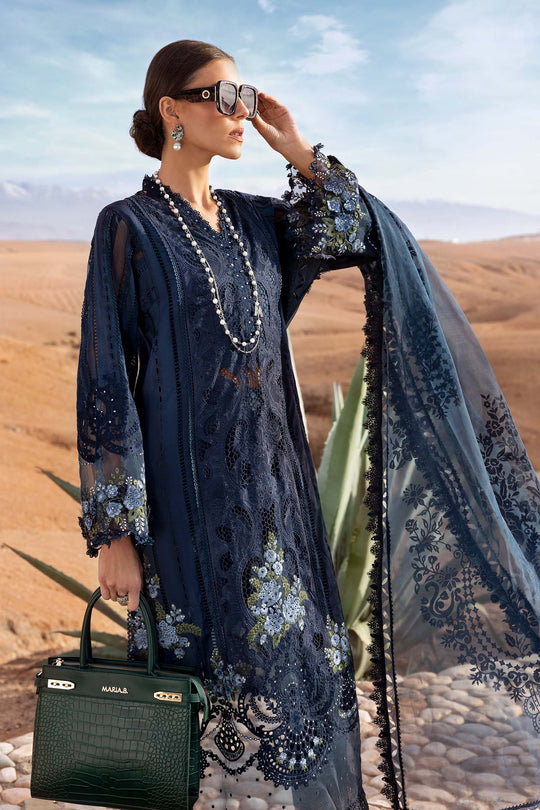 Maria B. | 3 Piece Unstitched Embroidered Lawn Suit | D-2504-B