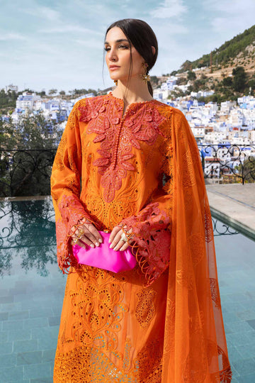 Maria B. | 3 Piece Unstitched Embroidered Paper Cotton Suit | D-2505-B