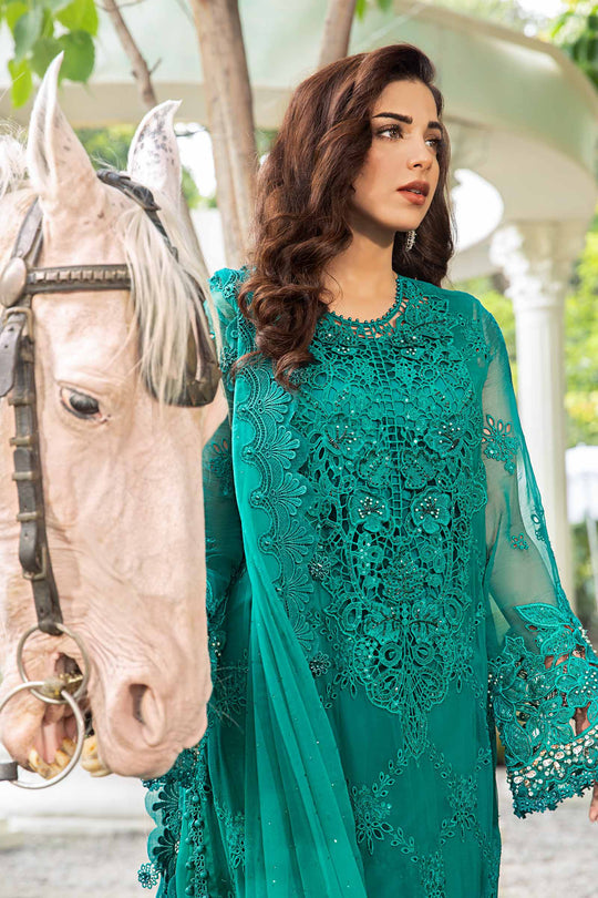 Maria B.| Unstitched Embroidered Chiffon Suit | MPC-24-105
