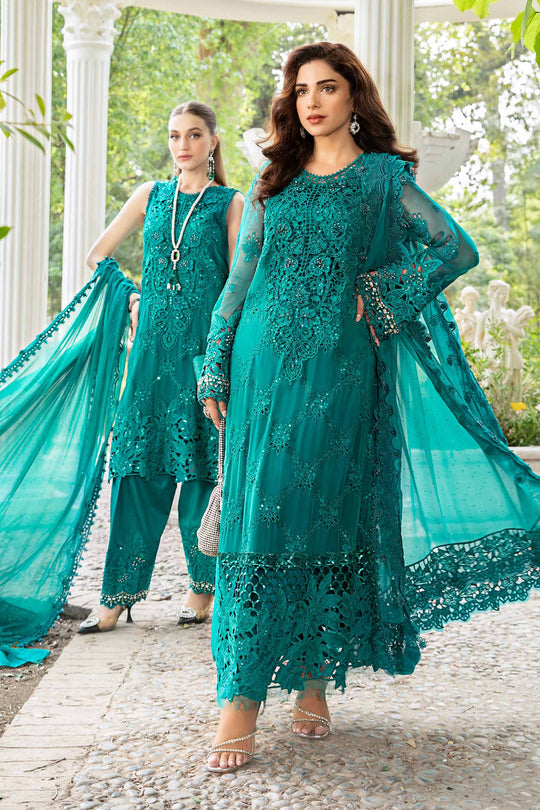Maria B.| Unstitched Embroidered Chiffon Suit | MPC-24-105