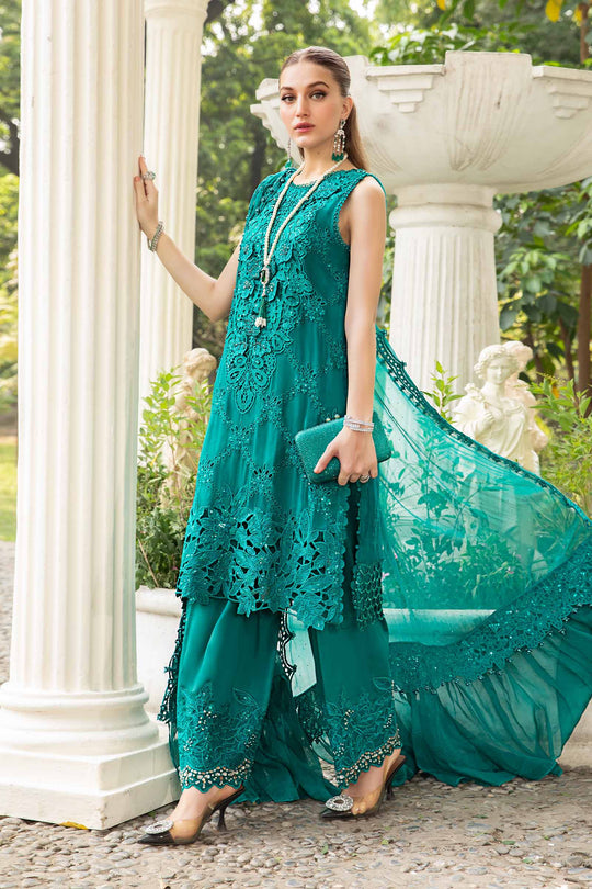 Maria B.| Unstitched Embroidered Chiffon Suit | MPC-24-105