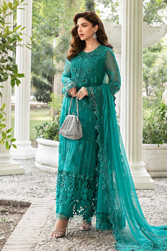 Maria B.| Unstitched Embroidered Chiffon Suit | MPC-24-105