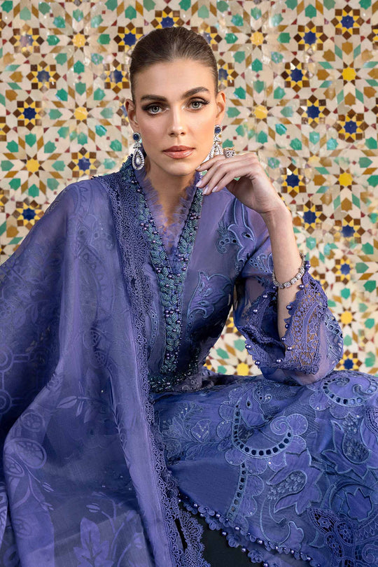 Maria B. | 3 Piece Unstitched Embroidered Organza Suit | D-2506-B