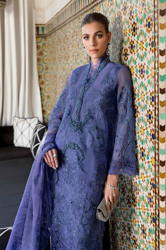 Maria B. | 3 Piece Unstitched Embroidered Organza Suit | D-2506-B